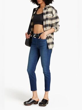 Re/Done Women's High-Rise Dark Blue Slim Jeans
